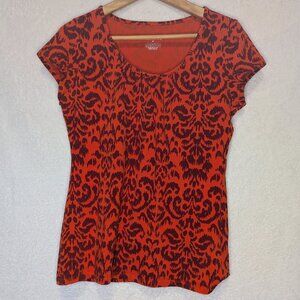 Merona scoop neck stretchy t shirt Ikat print